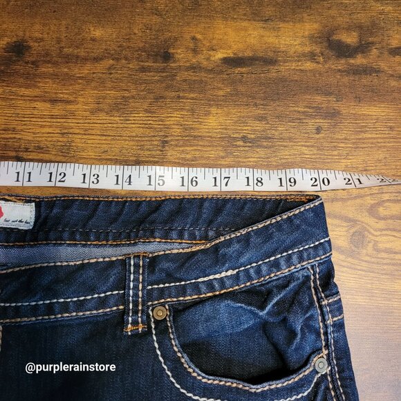 1st Kiss Jeans 20 Skinny High Rise Embellished Thick Stitch Dark Wash Stretch - Picture 6 of 12